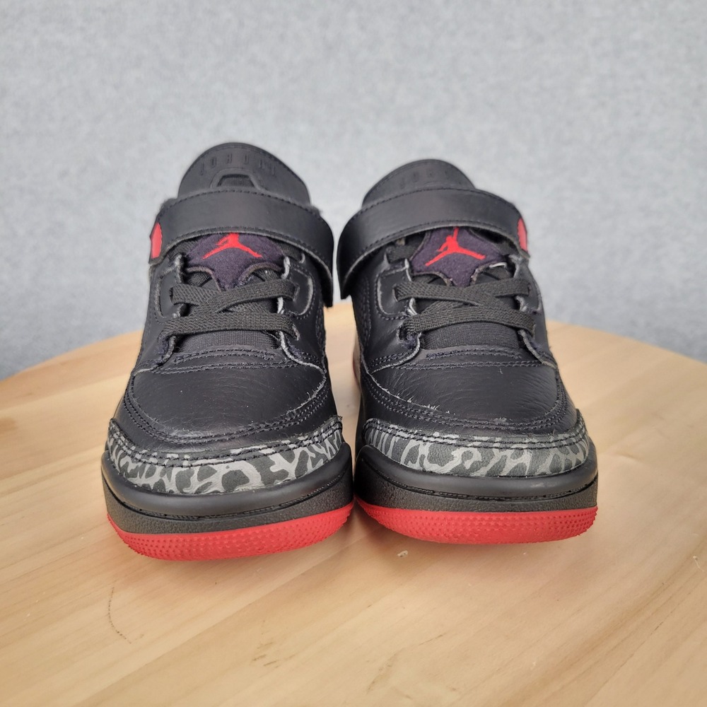 Jordan Spizike Low Kids Size 12C Black Red Bred Elephant Print FQ3951-006 - Picture 3 of 11